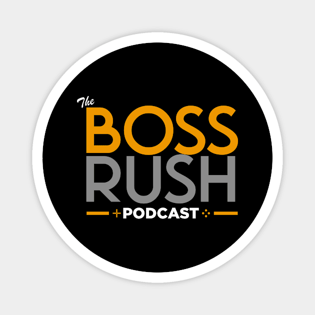 The Boss Rush Podcast Logo (Black Creator Support) Magnet by Boss Rush Media | Boss Rush Network